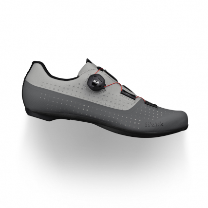 Tempo Overcurve R4 grey-red fizik road cycling shoes with carbon injected outsole