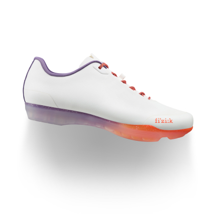 fizik tempo beat white orange versatile road shoes
