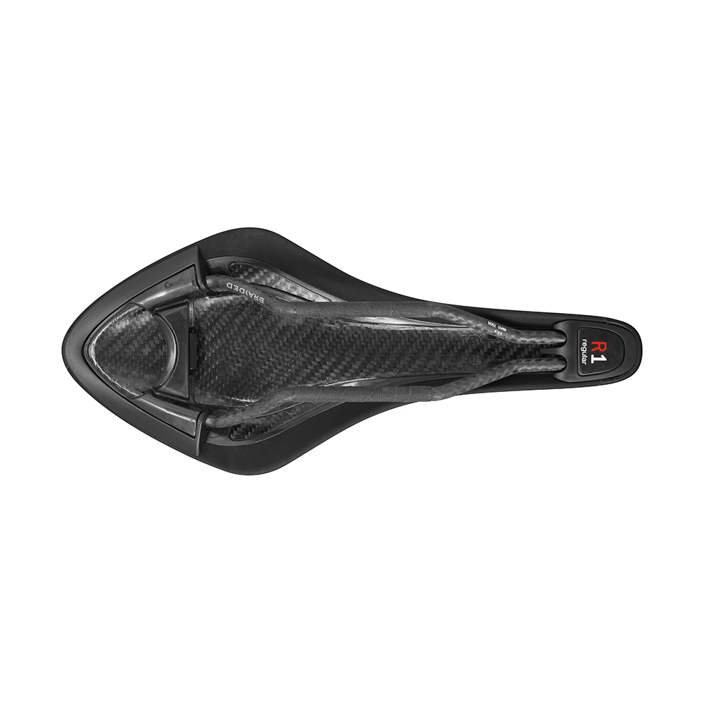 Flat road bike saddle and narrow nose Arione R1 Fizik