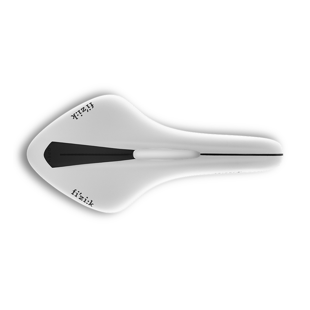 Open road cycling saddle Arione R3 Open White Fizik