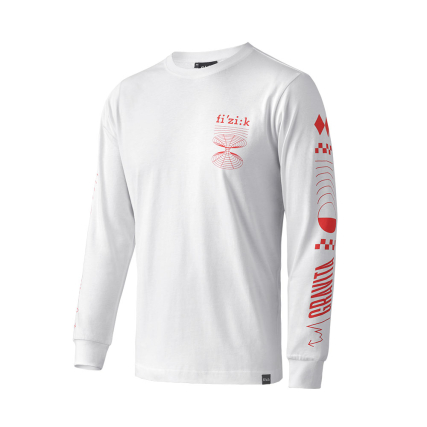 Fizik Gravita white cotton long-sleeve shirt